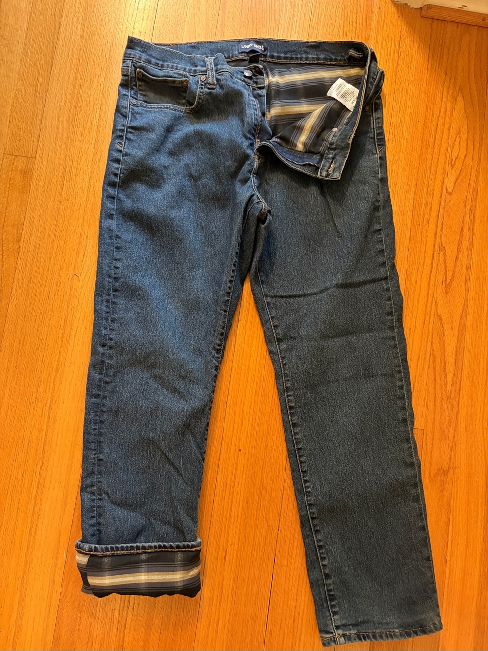 Men’s Lands End Flannel-lined Jeans 36x30